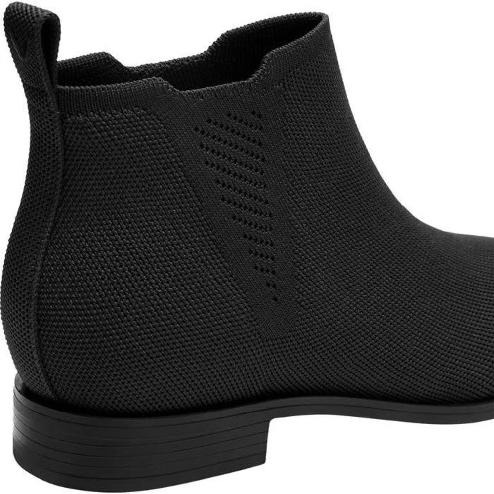 VIVAIA Black Knit Ankle Boots‎ Comfortable Everyday Casual Booties EU/37.5 US/7